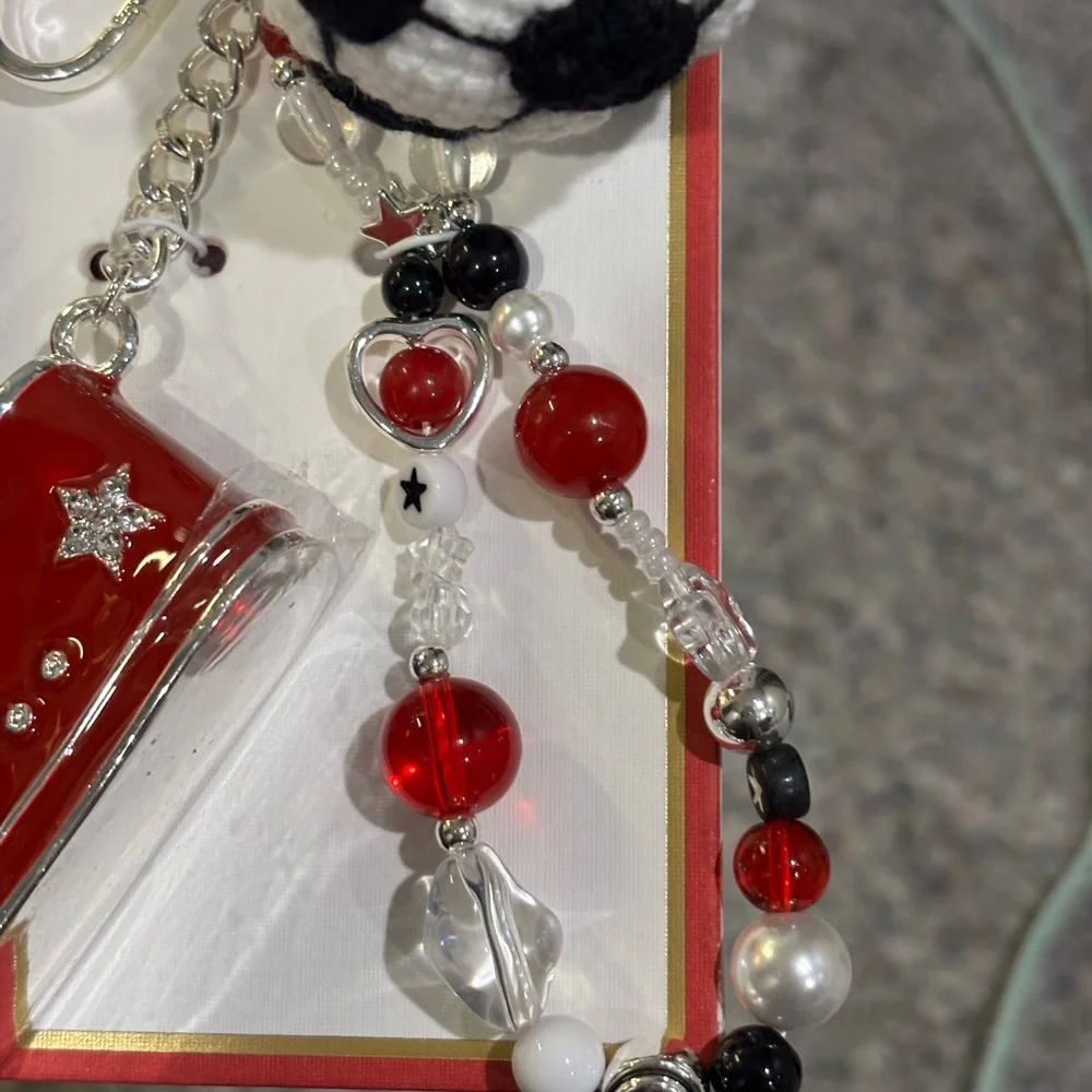 Soccer Keychain With Dangle Charms New adorable